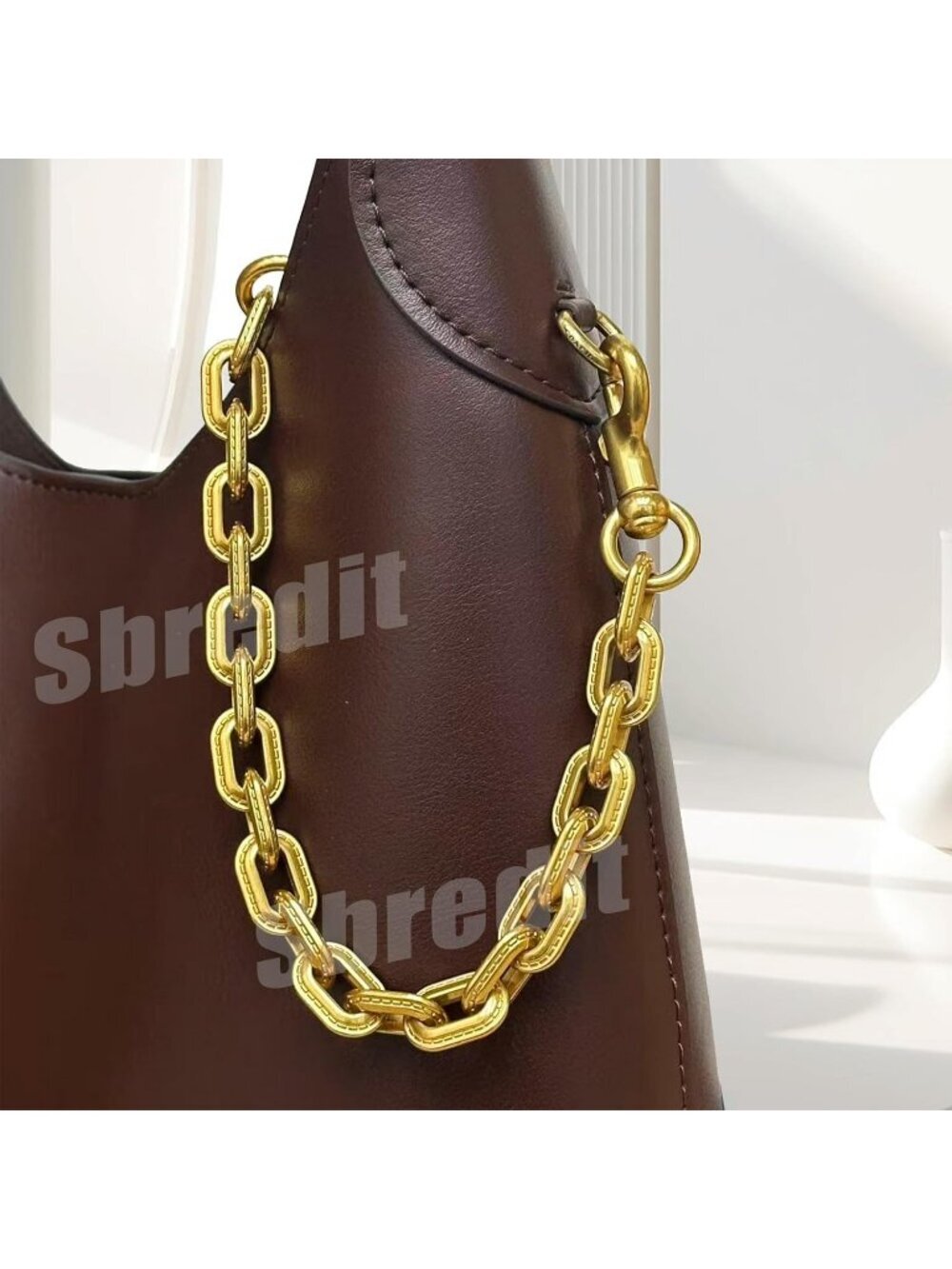 Sbredit Women's Golden 2-pic Set-golden Bag Charm For Handbags Purse Accessories - Picture 2 of 7